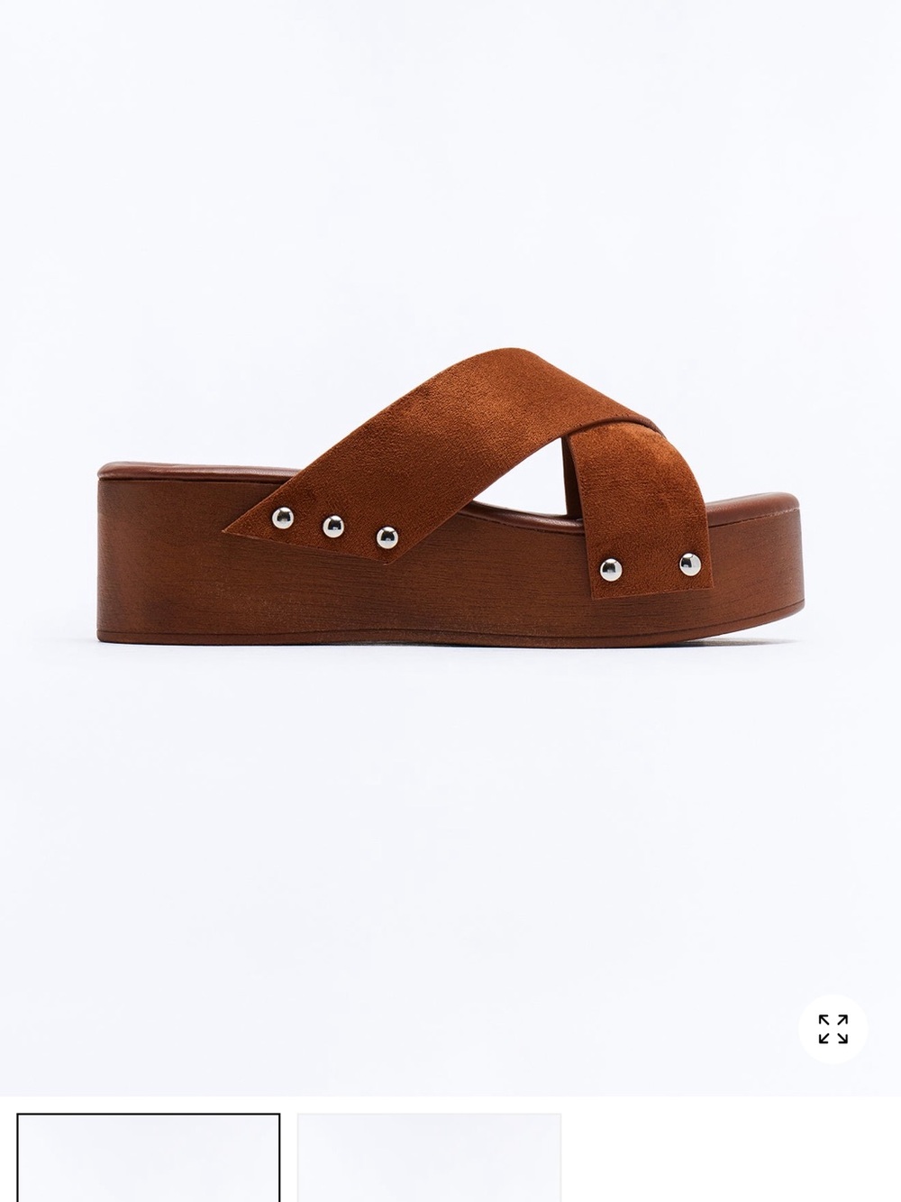 Brown platform wedge sandals NEW IN BOX